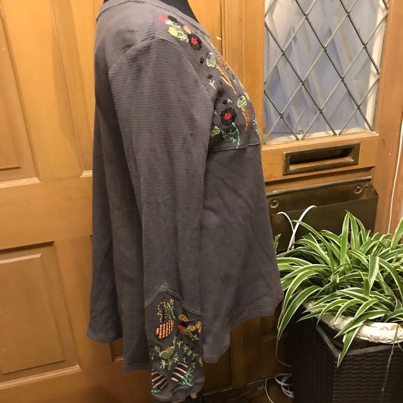 Umgee high low embroidered waffle weave tu… - Picture 4 of 7